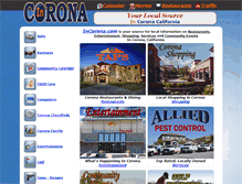 Tablet Screenshot of incorona.com